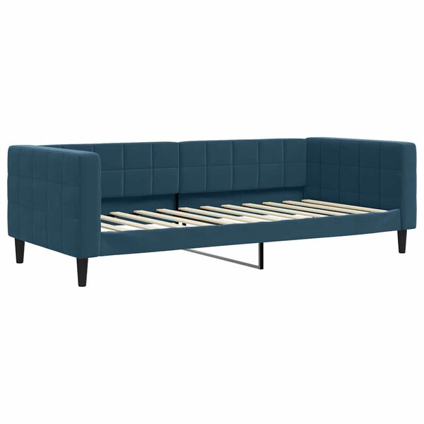 vidaXL Lit de repos sans matelas bleu 90x200 cm velours