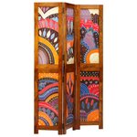 vidaXL Paravent 3 Panneaux Marron Miel 35x1 5x160 cm Bois Massif Acacia