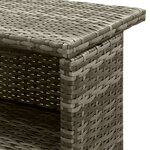 vidaXL Ensemble de bar de jardin 3 Pièces et coussins gris résine tressée