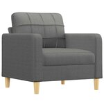 vidaXL Fauteuil Gris foncé 60 cm Tissu