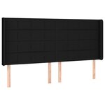 vidaXL Sommier à lattes de lit matelas et LED Noir 180x200 cm Tissu