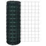 vidaXL Clôture euro Acier 25 x 1 0 m Vert
