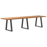 vidaXL Table à manger marron clair 320x80x74 cm rectangulaire