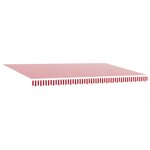 vidaXL Store rétractable manuel avec LED rayé rouge et blanc 500x350 cm
