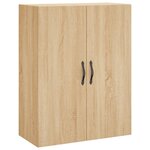 vidaXL Buffet haut Chêne sonoma 69 5x34x180 cm Bois d'ingénierie