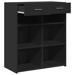 vidaXL Buffet noir 80x42 5x93 cm bois d'ingénierie