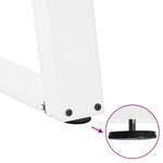 vidaXL Pieds de table à manger en U 2 pièces Blanc 70 x (72-73) cm Acier