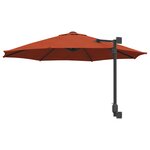vidaXL Parasol de terrasse Terracotta Cadre en aluminium  toile en polyester