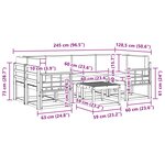 vidaXL Ensemble de canapés d'extérieur 7 pc Naturel et Anthracite