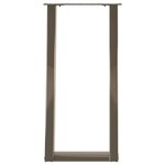 vidaXL Pieds de table console en U  2 pièces  acier naturel  38 x (72-73) cm