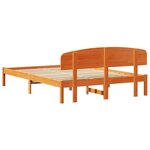 vidaXL Cadre de lit Marron 140 x 200 cm Bois de pin massif