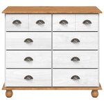 vidaXL Commode 'ASKIM'Blanche 91x40x79 cm Bois de Pin Massif
