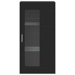 vidaXL Meuble mural avec porte Noir 55 x 29 x 100 cm Bois d'ingénierie