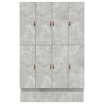 vidaXL Cadre de lit de rangement en gris béton 140x200 cm