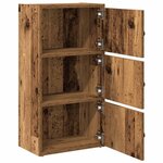 vidaXL Bibliothèque vieux bois 40x24x77 cm bois d'ingénierie