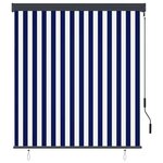 vidaXL Store roulant d'extérieur 140x250 cm Bleu et blanc