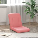 vidaXL Fauteuil de sol ajustable Rose Simili cuir