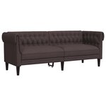 vidaXL Ensemble de canapés 3 Pièces marron foncé tissu