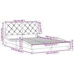 vidaXL Cadre de lit sans matelas noir 120x200 cm tissu
