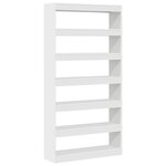 vidaXL Bibliothèque Blanc Bois d'ingénierie
