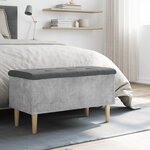 vidaXL Banc de rangement gris béton 82x42x46 cm bois d'ingénierie