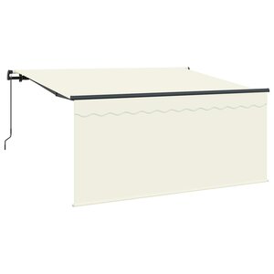 vidaXL Auvent Rétractable Crème 300 x 200 cm Polyester et Aluminium