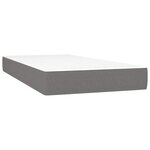 vidaXL Sommier à lattes de lit avec matelas gris foncé 120x190cm tissu