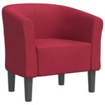vidaXL Chaise cabriolet rouge bordeaux tissu