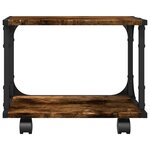 vidaXL Support d'imprimante à 2 niveaux chêne fumé 41x28x33 5 cm