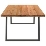 vidaXL Table à manger marron clair bois de chêne massif rectangulaire