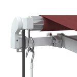 vidaXL Auvent rétractable automatique avec LED bordeaux 450x350 cm