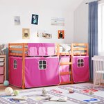 vidaXL Lit superposé sans matelas rose 75x190 cm bois de pin massif