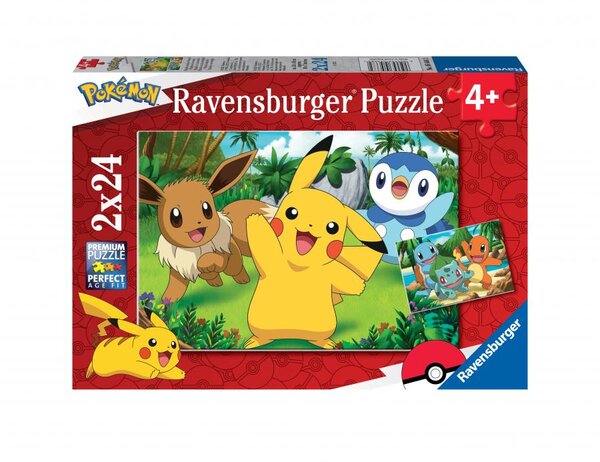 Puzzles 2x24p - pikachu et ses amis  pokemon
