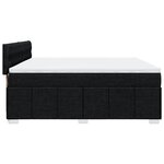 vidaXL Sommier à lattes de lit avec matelas Noir 200x200 cm Tissu