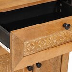 vidaXL Table de chevet avec tiroir Marron clair 50 x 33 x 60 cm