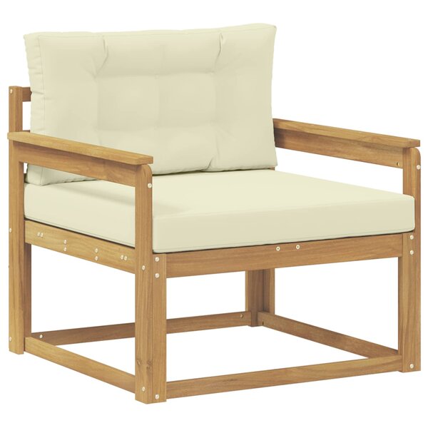 vidaXL Sofa de milieu extérieur Polyester Blanc