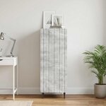 vidaXL Buffet Gris béton 34 5 x 33 x 92 cm Bois d'ingénierie