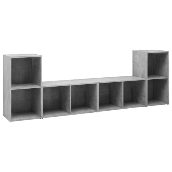 vidaXL Meubles TV 4 Pièces Gris béton 72x35x36 5 cm Bois d'ingénierie