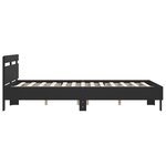 vidaXL Cadre de lit sans matelas noir 140x190 cm