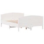 vidaXL Cadre de lit sans matelas blanc 140x200 cm bois de pin massif