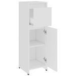 vidaXL Armoire de salle de bain Blanc 30x30x95 cm Bois d'ingénierie