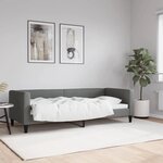 vidaXL Lit de repos sans matelas gris foncé 80x200 cm tissu