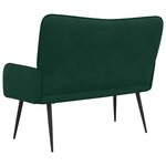 vidaXL Sofa 2 places Vert foncé 115 x 61 x 87 cm Velours