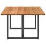 vidaXL Table à manger marron clair bois de chêne massif rectangulaire