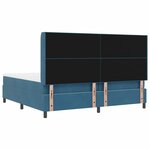 vidaXL Lit à ressorts avec matelas Bleu 100 x 200 cm Velours