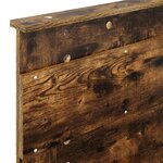 vidaXL Tête de lit avec tête de lit Chêne fumé 75 cm Bois d'ingénierie