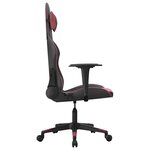 vidaXL Chaise de jeu de massage Noir et rouge bordeaux Similicuir
