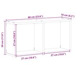 vidaXL Armoire murale 60x16x30 cm blanc bois d'ingénierie