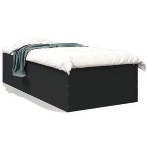 vidaXL Cadre de lit sans matelas noir 100x200 cm