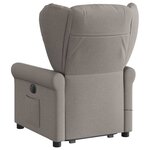 vidaXL Fauteuil inclinable de massage électrique Taupe Tissu